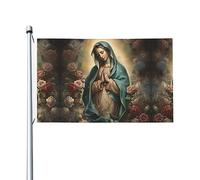 Bandiera Pirati Holly Mary Blessed Virgin Mary Our Lady Of Guadalupe Mother Of God Bandiera Personalizzata Colore Vivido Bandiera Da Giardino Per Barca, La Fattoria All'Aperto, Cortile, 90X150cm