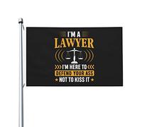 Bandiera Pirati I M A Lawyer I M Here To Defend Your Ass Not To Kiss It Bandiera Personalizzata All'Aperto Bandiera Da Cortile Per Barca, Giardino, Camion, 90X150cm