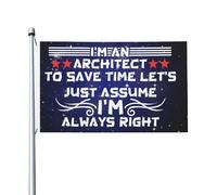 Bandiera Pirati I'M An Architect To Save Time Let'S Just Assume I'M Always Right Bandiera Personalizzata Poliestere Bandiera Da Giardino Per Feste, La Fattoria All'Aperto, 90X150cm