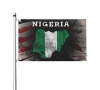 Bandiera Pirati Nigeria Map Bandiera Personalizzata Decorazione Bandiera Dell'Individualità Per Cortile, La Fattoria All'Aperto, Giardino, 90X150cm
