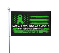 Bandiera Pirati Not All Wounds Are Visible Non-Hodgkin'S Lymphoma Awareness Bandiera Personalizzata Decorazione Bandiera Da Giardino Per Barca, Camion, Feste, 90X150cm