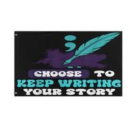 Bandiera Pirati Resistente Alle Intemperie Bandiere Da Giardino Choose To Keep Writing Your Story Rinforzo Bandierine Della Decorazione Per Esterno Interno Ristoranti 90X150Cm