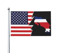 Bandiera Pirati Resistente Alle Intemperie, Costa Rican Terrain Map And America Poliestere Bandiere Per Bar Balcone Flag 90X150Cm
