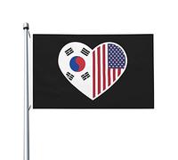 Bandiera Pirati Resistente Alle Intemperie, I Love America And South Korea Poliestere Bandiere Per Balcone Decorazione Striscioni Di Bunting 90X150Cm