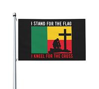 Bandiera Pirati Resistente Alle Intemperie, I Stand For The Benin Flag And I Kneel For The Cross Resistente Allo Scolorimento Bandiere Da Balcone Per Conferenza Decorazione Bandierine 90X150Cm