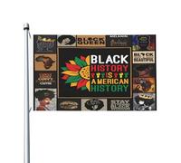 Bandiera Pirati Resistente Allo Scolorimento Bandiere Black History Is American History Women Pride Con Occhielli Flag Per Interno All'Aperto Balcone 90X150Cm
