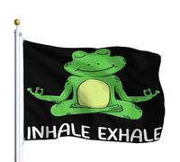Bandiera Pirati Resistente Allo Scolorimento Bandiere Da Giardino Inhale Exhale Meditation Classica Flag Per Bar Conferenza Giardino 90X150Cm