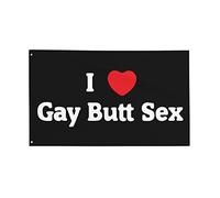 Bandiera Pirati Resistente Allo Scolorimento, Funny I Love Gay Butt Sex Rinforzo Bandiere Per Balcone Giardino Bandierine 90X150Cm