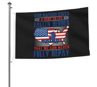 Bandiera Pirati Resistente Bandiere Da Giardino Nation Owes A Debt To Its Fallen Heroes Resistente Allo Scolorimento Bandierine Della Decorazione Per Esterno Celebrazione Giardino 90X150Cm