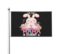 Bandiera Pirati Rinforzo Bandiere Happy Easter I'M The Mama Bunny Durevole Bandierine Della Decorazione Per Giardino Decorazione Ristoranti 90X150Cm