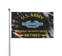 Bandiera Pirati Us Army Combat Infantry Badge Retired Bandiera Personalizzata Resistente Ai Raggi Uv Bandiera Dell'Individualità Per Barca, Cortile, Feste, 90X150cm