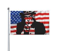 Bandiera Pirati Usa American Flag Uncle Sam Bandiera Da Giardino Poliestere Bandiera Dell'Individualità Per Barca, Feste, La Fattoria All'Aperto, 90X150cm