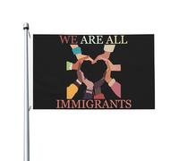 Bandiera Pirati We Are All Immigrants Bandiera Da Giardino Resistente Ai Raggi Uv Bandiera Dell'Individualità Per Giardino, Cortile, La Fattoria All'Aperto, 90X150cm