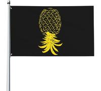 Bandiera Plays Well With Others Upside Pineapple Bandiera Della Brezza Prova Di Sbiadimento Decorazione Striscione All'Aperto, Per All'Aperto Al Coperto, Balcone, Celebrazioni, 90x150cm