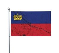 Bandiera Poliestere, Flag Of Liechtenstein Texture Effect Durevole Bandiere Per Balcone Conferenza Flag 90X150Cm