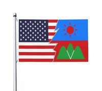 Bandiera Poliestere, Flag Of Wa State And America Personalizzata Bandiere Da Giardino Per Conferenza Giardino Flag 90X150Cm