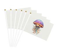Bandiera portatile colorata con meduse bandiere versatili per matrimoni, compleanni, vacanze, sport, parate, spettacoli
