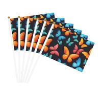 Bandiera portatile colorata con stampa a farfalla, bandiere versatili per matrimoni, compleanni, vacanze, sport, parate, spettacoli