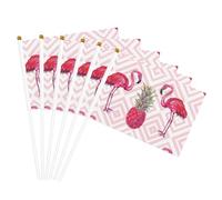Bandiera portatile con fenicottero rosa ananas stampa bandiere portatili celebrazioni feste vacanze decorazione eventi