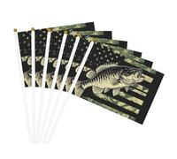 Bandiera portatile con occhielli in ottone e protezione contro le intemperie - Bandiera americana mimetica per la pesca al black bass, bandiera da caccia, bandiera da barca resistente alle intemperie,