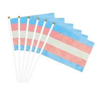 Bandiera portatile con protezione dalle intemperie, asta portatile - Bandiera dell'orgoglio transgender, bandiere patriottiche americane ad asciugatura rapida per esterni e giardini