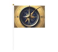 Bandiera portatile con scritta "Law of the Compass Navigation", 6 pezzi e 10 pezzi, striscioni su bastone, piccole bandiere per sfilate, feste, bar, compleanni