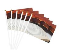 Bandiera portatile con stampa a libro di violino, bandiere versatili per matrimoni, compleanni, vacanze, sport, parate, spettacoli