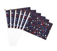 Bandiera portatile con stampa a stelle rosse e blu, versatile, per feste, parate, decorazioni per vacanze
