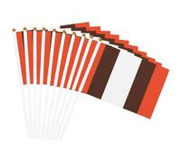 Bandiera portatile con stampa a strisce arancioni e bianche, bandiere portatili, celebrazioni, feste, vacanze, decorazioni per eventi
