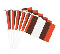 Bandiera portatile con stampa a strisce arancioni e bianche, bandiere portatili, celebrazioni, feste, vacanze, decorazioni per eventi