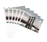 Bandiera portatile con stampa del ponte di Brooklyn, ideale per matrimoni, anniversari, vacanze