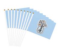 Bandiera portatile con stampa di margherite bianche, versatile, per feste, parate, decorazioni per le vacanze