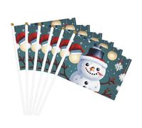 Bandiera portatile con stampa di pupazzi di neve felici di Natale Bandiere portatili Feste Feste Decorazioni Eventi