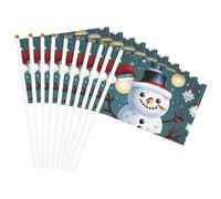 Bandiera portatile con stampa di pupazzi di neve felici di Natale Bandiere portatili Feste Feste Decorazioni Eventi