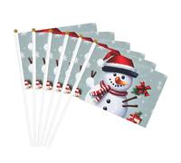 Bandiera portatile con stampa di pupazzo di neve felice di Natale, bandiere portatili, celebrazioni, feste, vacanze, decorazioni per eventi