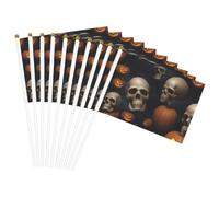 Bandiera portatile con stampa di teschio di Halloween, bandiere versatili per matrimoni, compleanni, vacanze, sport, parate, spettacoli