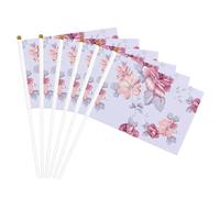 Bandiera portatile con stampa floreale con rose rosse, bandiere portatili, celebrazioni, feste, vacanze, decorazioni per eventi