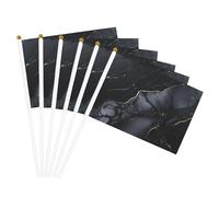 Bandiera portatile con stampa in marmo nero, bandiere portatili, celebrazioni, feste, vacanze, decorazioni per eventi