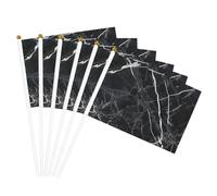 Bandiera portatile con stampa in marmo nero, bandiere versatili per matrimoni, compleanni, vacanze, sport, parate, spettacoli