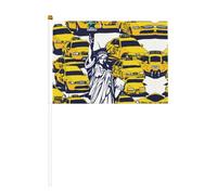 Bandiera portatile con stampa New York City, compatta e leggera, adatta per sfilate, eventi e supporto per i fan