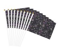 Bandiera portatile con stampa spettrale gotica viola nera bandiere versatili per matrimoni, compleanni, vacanze, sport, decorazione, parata, spettacolo