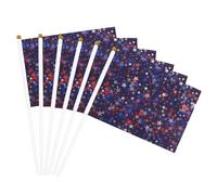 Bandiera portatile con stelle rosse e blu, stampa americana, bandiere portatili, celebrazioni, feste, vacanze, decorazioni per eventi