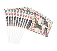 Bandiera portatile leggera da sfilata con stampa floreale per cani bovini, decorazione per la casa, eventi, uso versatile