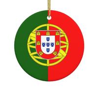 Bandiera portoghese Delicata Ceramica Ornamenti di Natale Appesi per Albero, Ornamenti Autunno, Ornamenti