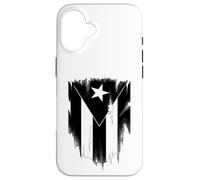 Bandiera portoricana in bianco e nero Puerto Rico Boricua Pride Custodia per iPhone 16