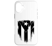 Bandiera portoricana in bianco e nero Puerto Rico Boricua Pride Custodia per iPhone 16 Plus