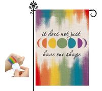 Bandiera Pride per esterni, 30,5 x 45,7 cm, bandiera arcobaleno da giardino double-face, per gentilezza, pace, uguaglianza, amore, inclusione, speranza, diversità, bandiere LGBTQ, decorazioni per