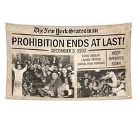 Bandiera "Prohibition Ends At Ultime", 90 x 150 cm, per dormitorio, feste universitarie, confraternite Lee Flag Co.
