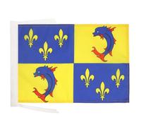 BANDIERA PROVINCIA DEL DELFINATO 45x30cm - BANDIERINA PROVINCE DU DAUPHINÉ REGNO DI FRANCIA 30 x 45 cm cordicelle - AZ FLAG