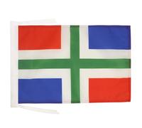 BANDIERA PROVINCIA DI GRONINGA 45x30cm - BANDIERINA GRONINGEN - PAESI BASSI 30 x 45 cm cordicelle - AZ FLAG